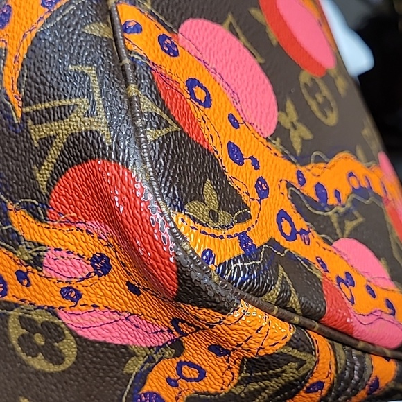 Louis Vuitton Neverfull MM Summer Collection Monogram Ramage Tote Bag - Picture 9 of 16